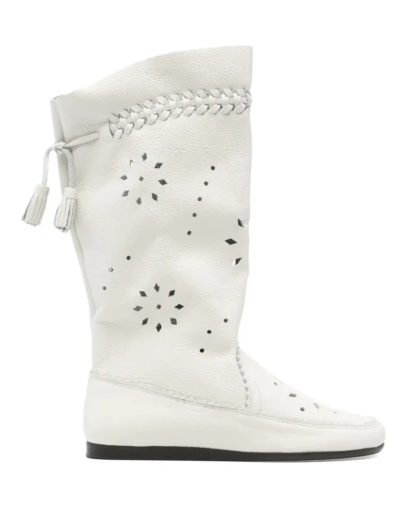 Isabel Marant Welky Stiefel mit Cut-Out - Weiß Weiß
