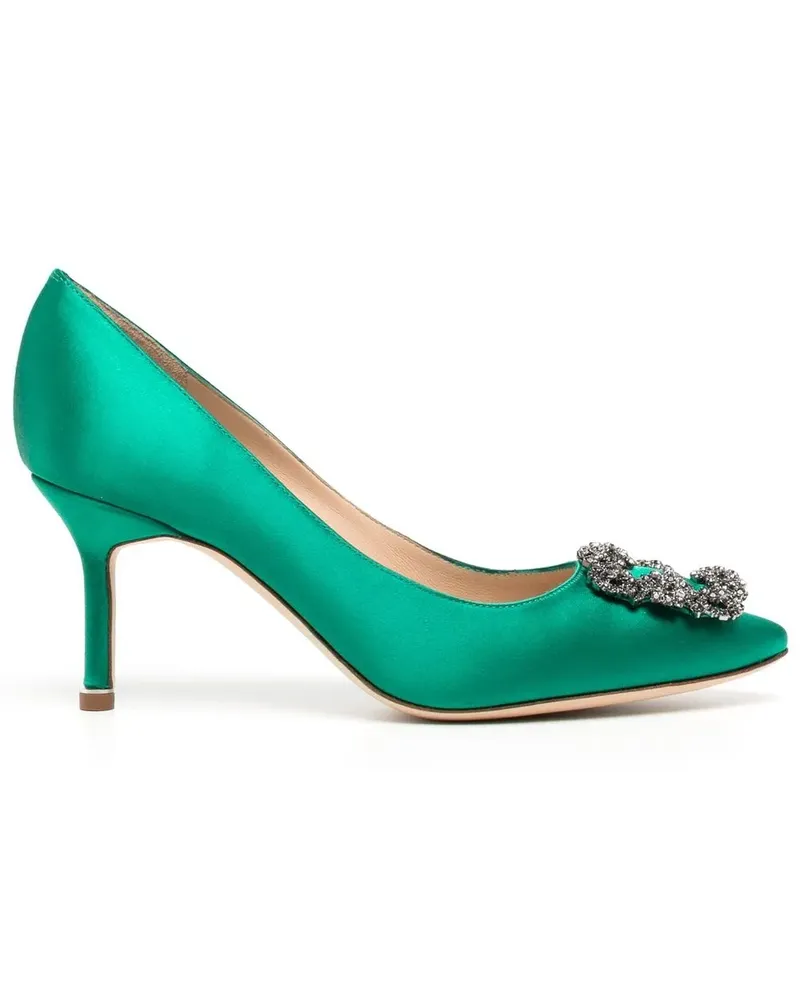 Manolo Blahnik Verzierte Hangisi Pumps - Grün Grün