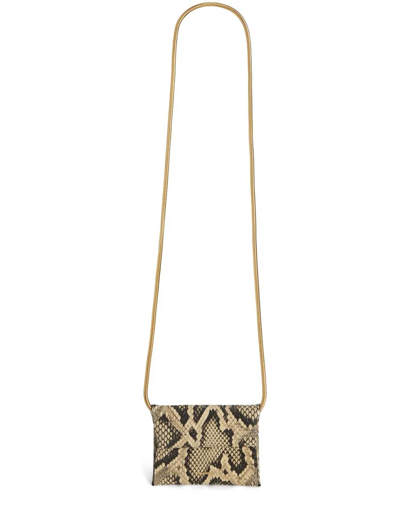 Jil Sander Mini-Tasche mit Schlangenleder-Optik - Nude Nude