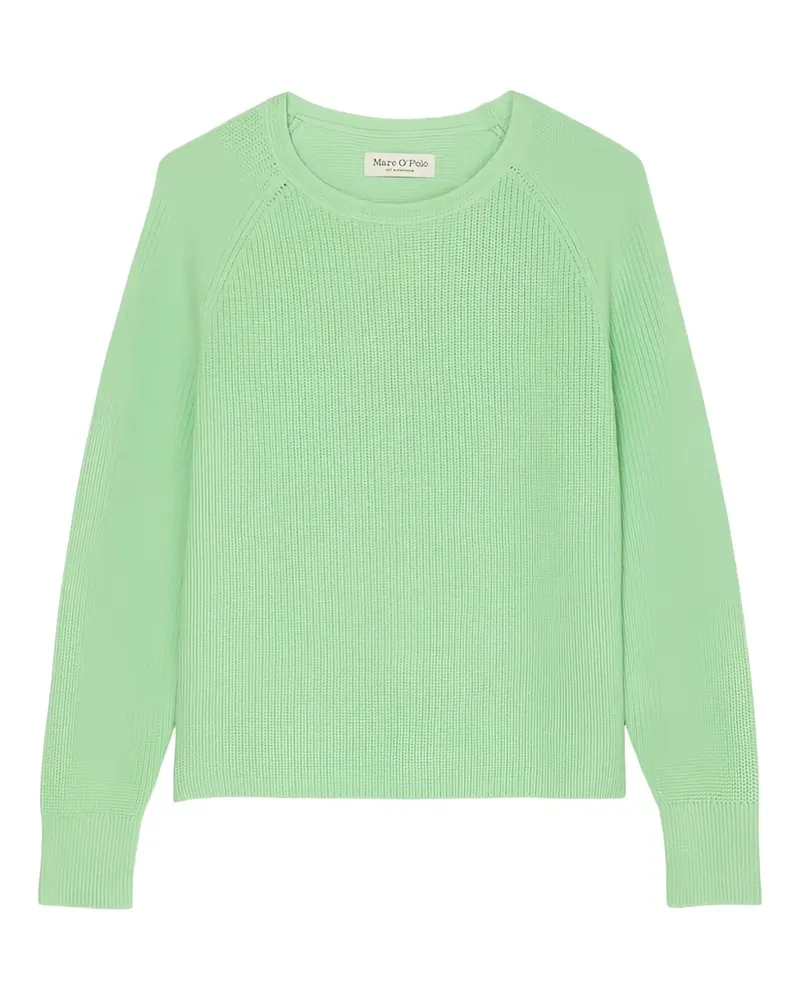 Marc O'Polo Gerippter Strickpullover - Grün Grün