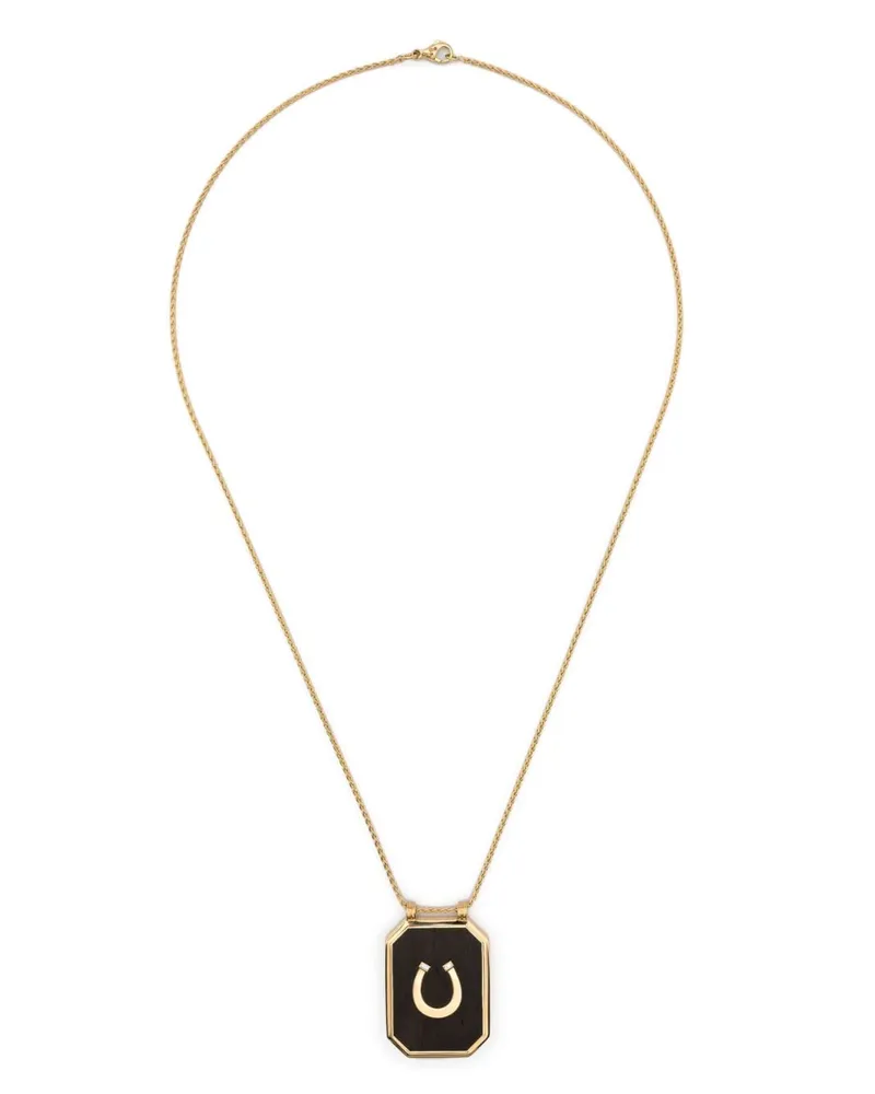 Marie Lichtenberg 18kt Gelbgoldhalskette mit Hufeisendetail Gold