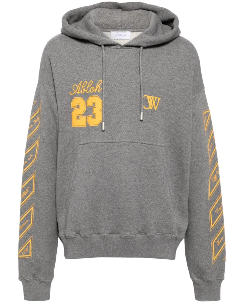 OFF-WHITE Hoodie mit Logo-Print Grau