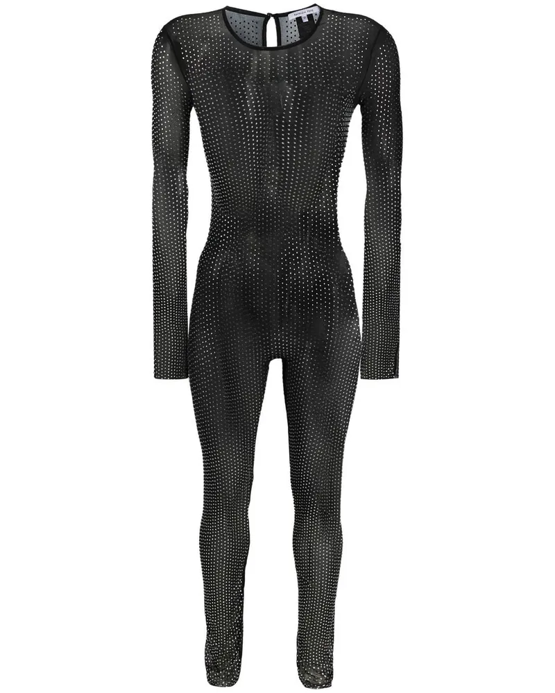 Patrizia Pepe Jumpsuit mit Kristallen - Schwarz Schwarz