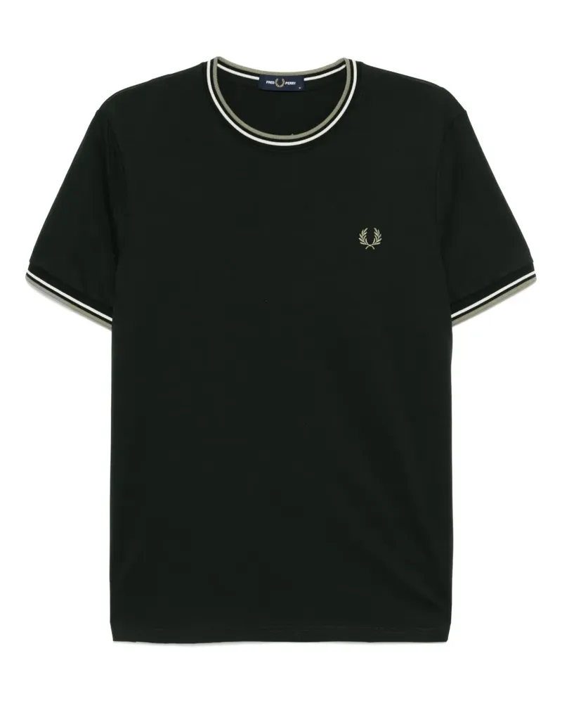 Fred Perry T-Shirt mit Logo-Stickerei - Grün Grün
