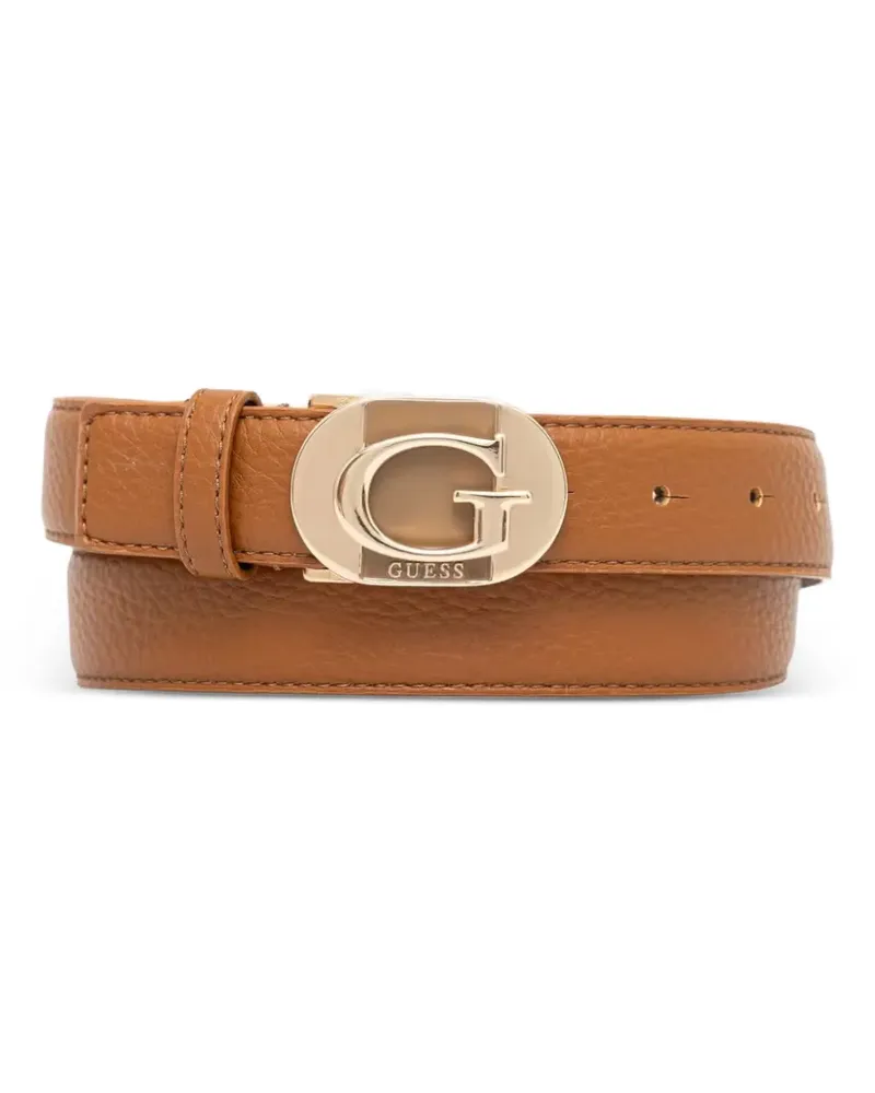 Guess Gürtel mit Logo-Schild - Braun Braun
