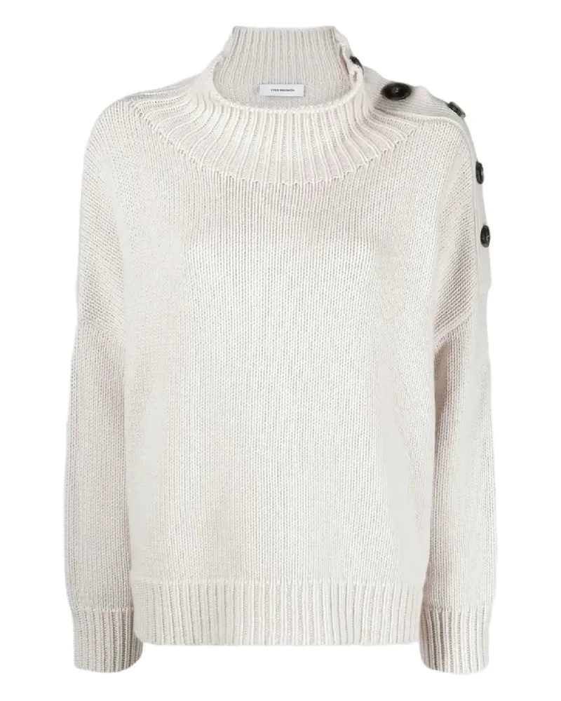 Yves Salomon button turtleneck sweater - Nude Nude