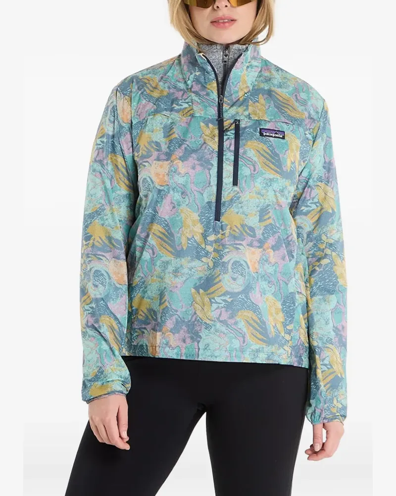 Patagonia abstract-print quarter-zip sweatshirt - Blau Blau