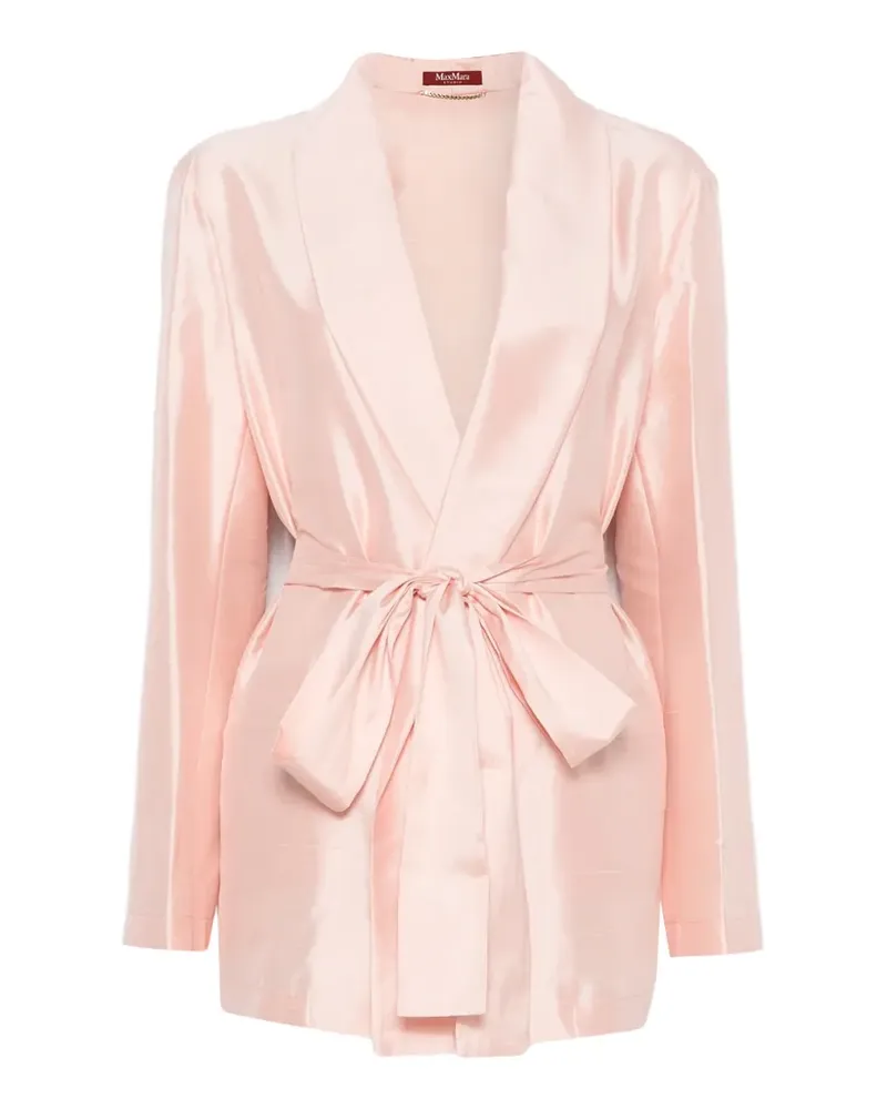Max Mara belted shawl-lapel evening suit - Rosa Rosa