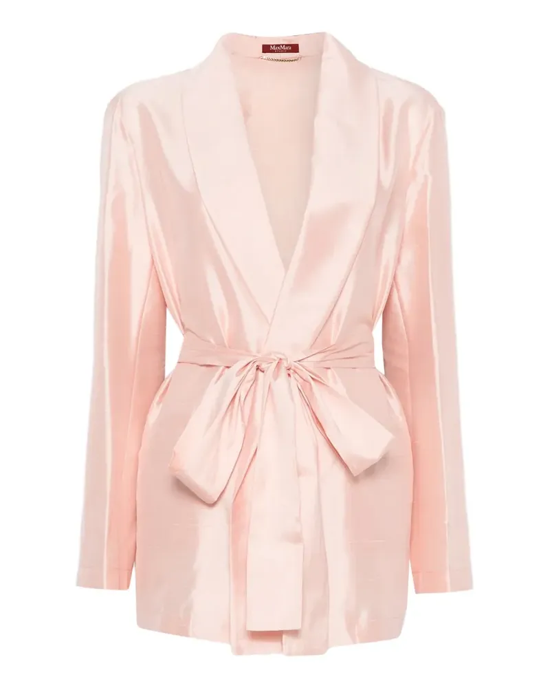 Max Mara belted shawl-lapel evening suit - Rosa Rosa