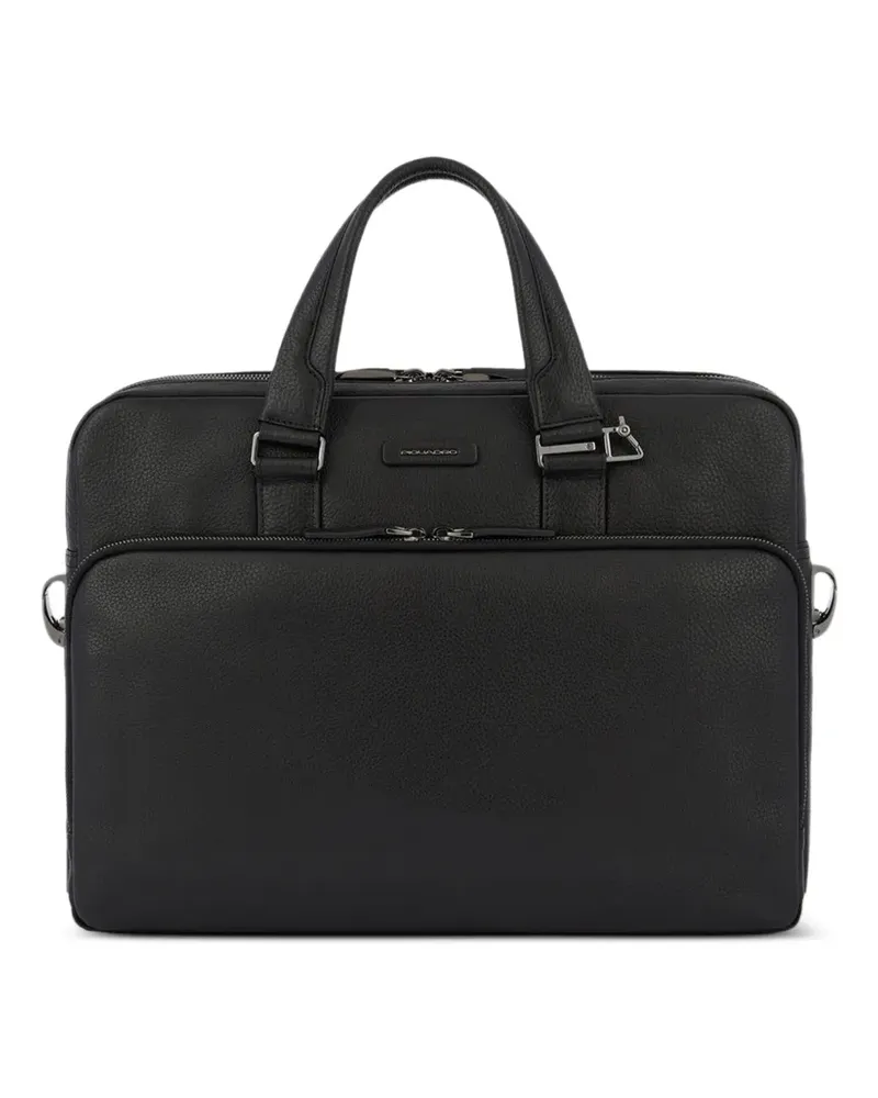 Piquadro compartment laptop bag - Schwarz Schwarz