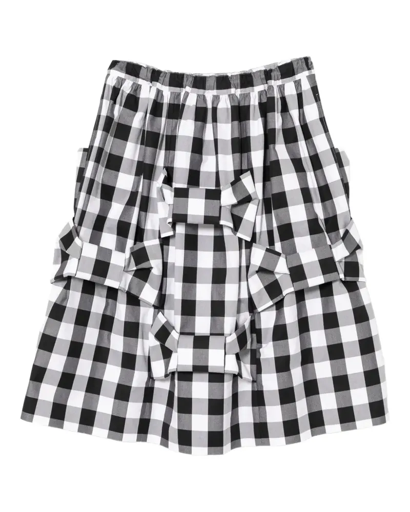 Comme des Garçons Rock mit Vichy-Karomuster - Weiß Weiß