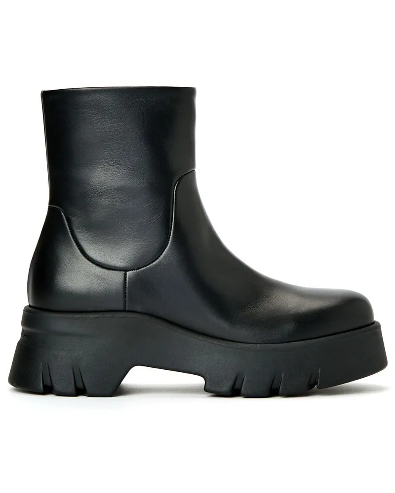 Gianvito Rossi Stiefeletten mit poliertem Finish - Schwarz Schwarz