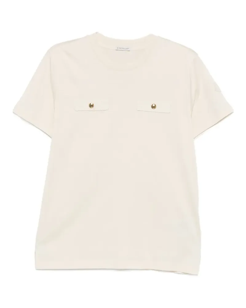 Moncler T-Shirt mit Logo-Detail - Nude Nude