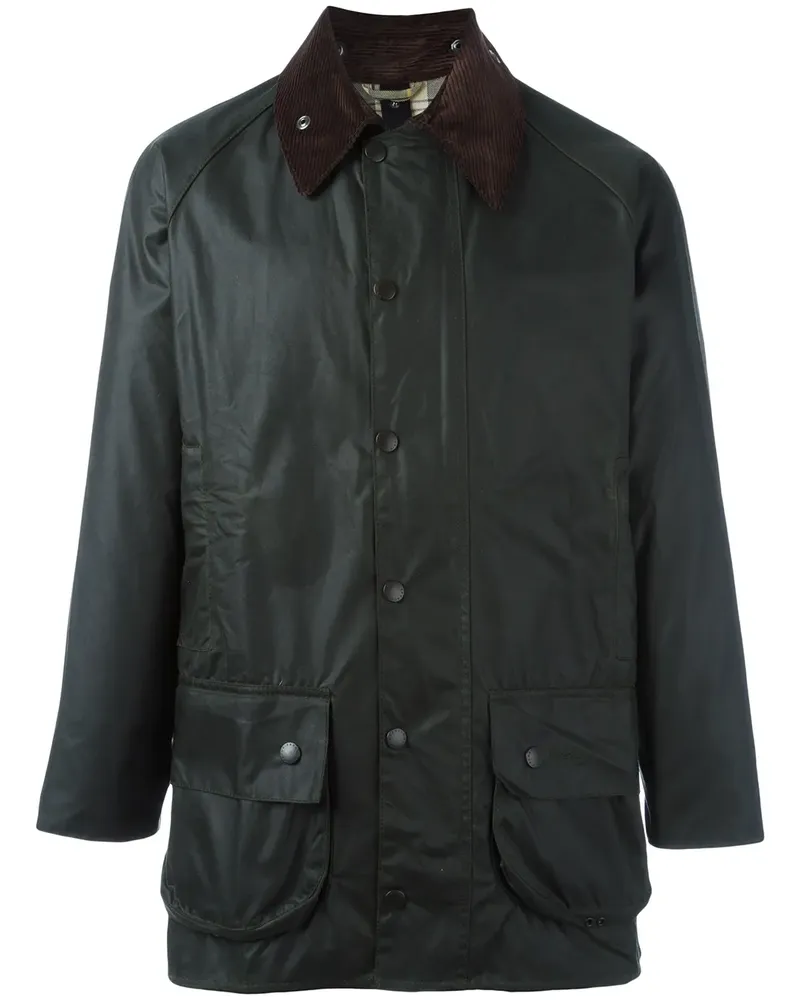 Barbour Regenmantel mit aufgesetzten Taschen - Schwarz Schwarz