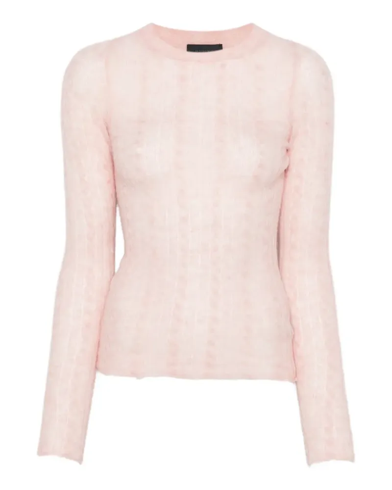 Haikure Pullover mit Zopfmuster - Rosa Rosa
