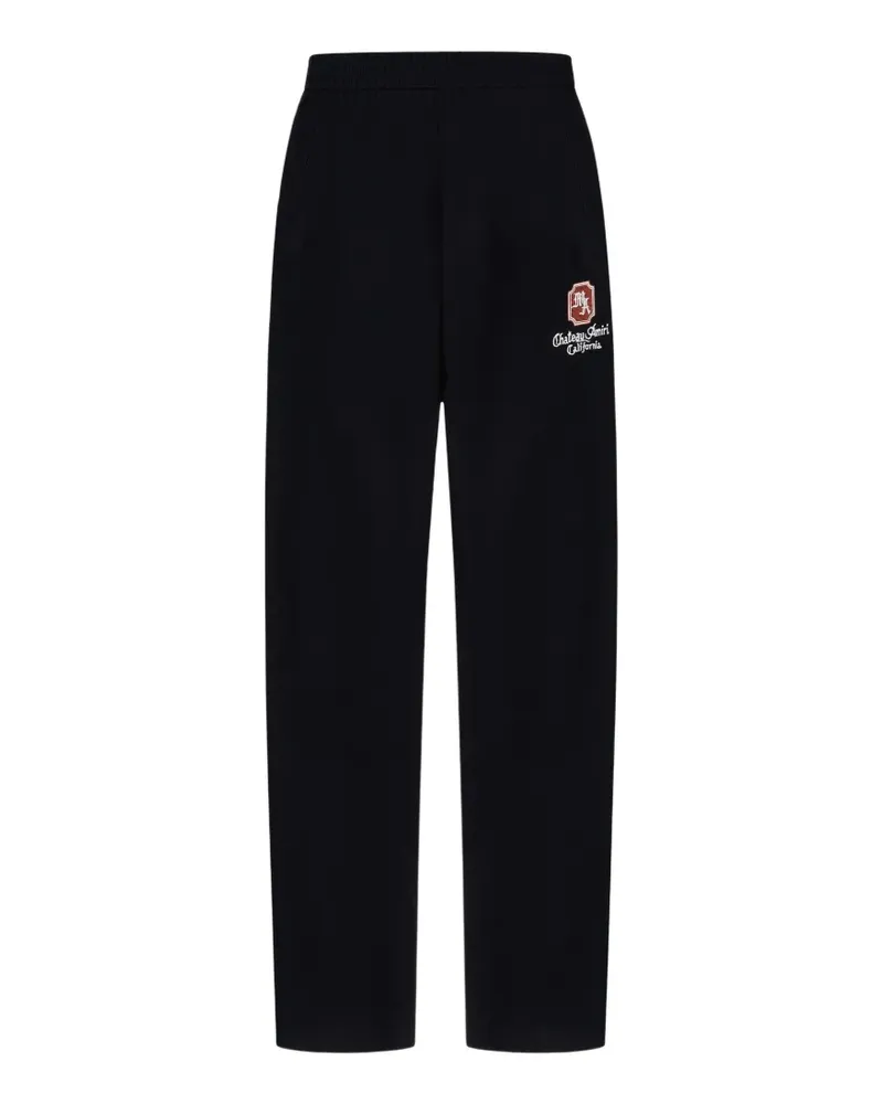 Amiri embroidered-logo trousers - Schwarz Schwarz