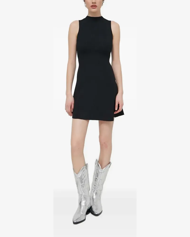 Desigual Trägerkleid aus geripptem Strick - Schwarz Schwarz