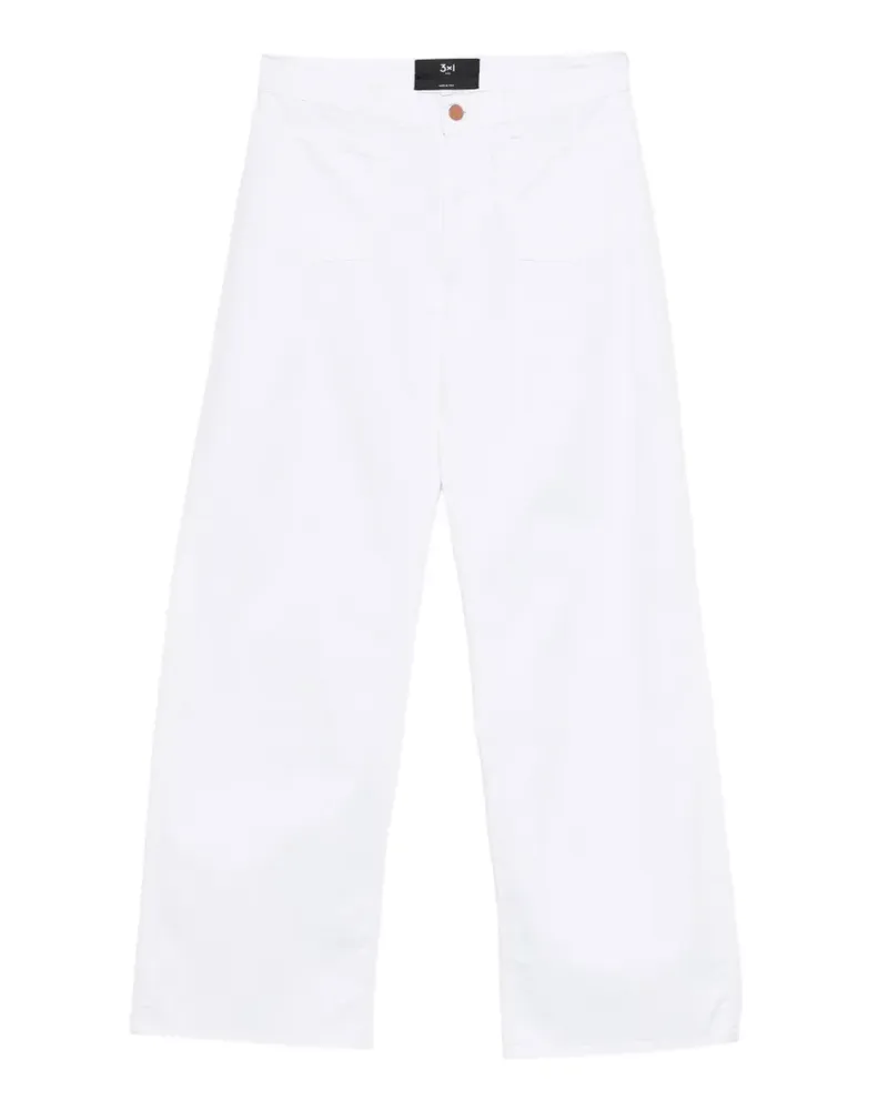 3x1 patch-pocket wide-leg jeans - Weiß Weiß