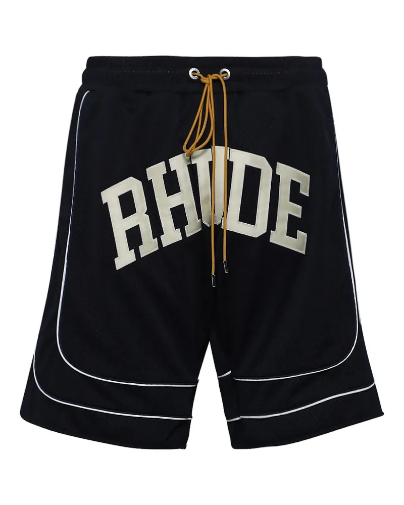 RHUDE Collegiate Mesh-Shorts mit Logo-Print - Blau Blau