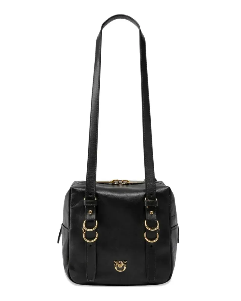 Pinko logo-plaque shoulder bag - Schwarz Schwarz