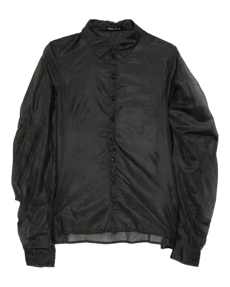 Studiorundholz Asymmetrisches Hemd - Schwarz Schwarz