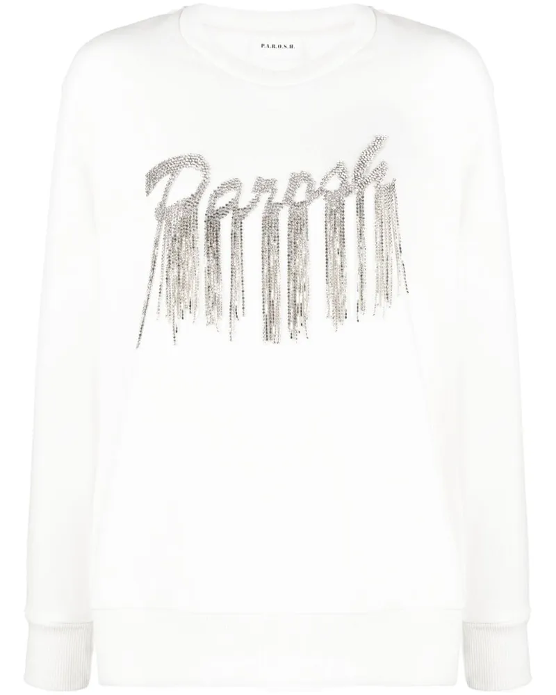 P.A.R.O.S.H. P.A.R.O H. Sweatshirt mit Logo-Verzierung Weiß