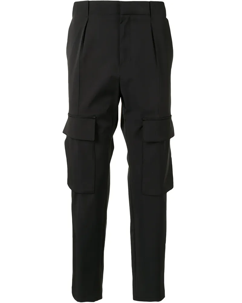 Wooyoungmi Schmale Cargohose - Schwarz Schwarz