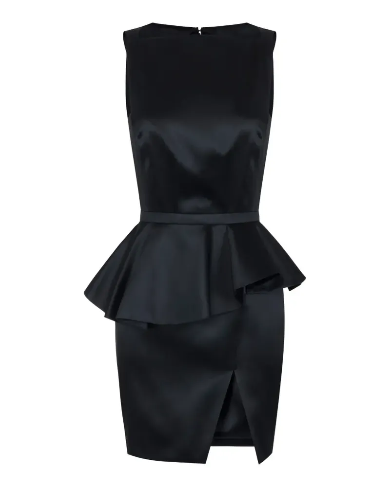 Elisabetta Franchi Minikleid aus Gazar-Stoff mit Volant - Schwarz Schwarz