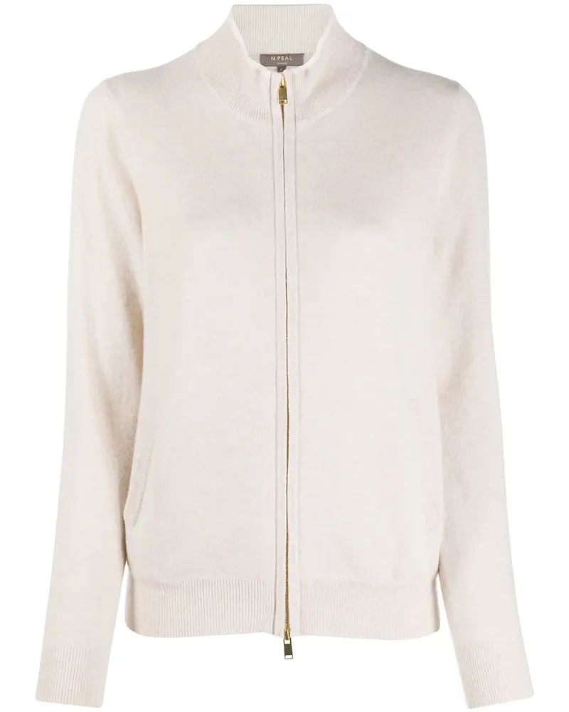 N.Peal Cardigan mit Reißverschluss - Nude Nude