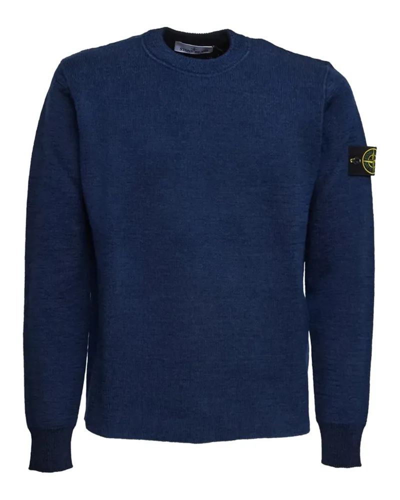 Stone Island ribbed badge sweater - Blau Blau