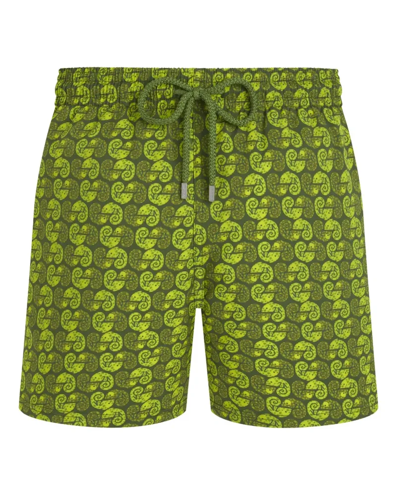 Vilebrequin Badeshorts mit Chamäleon-Print - Grün Grün