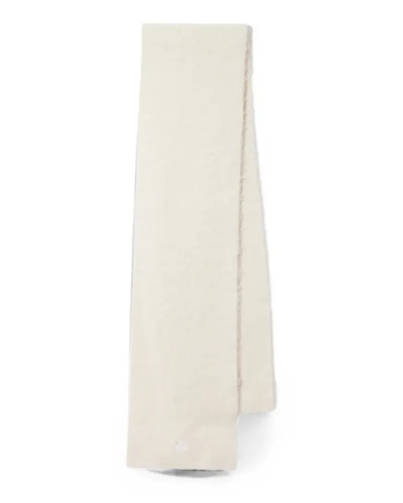 Isabel Marant Firny embroidered-logo knitted scarf - Nude Nude