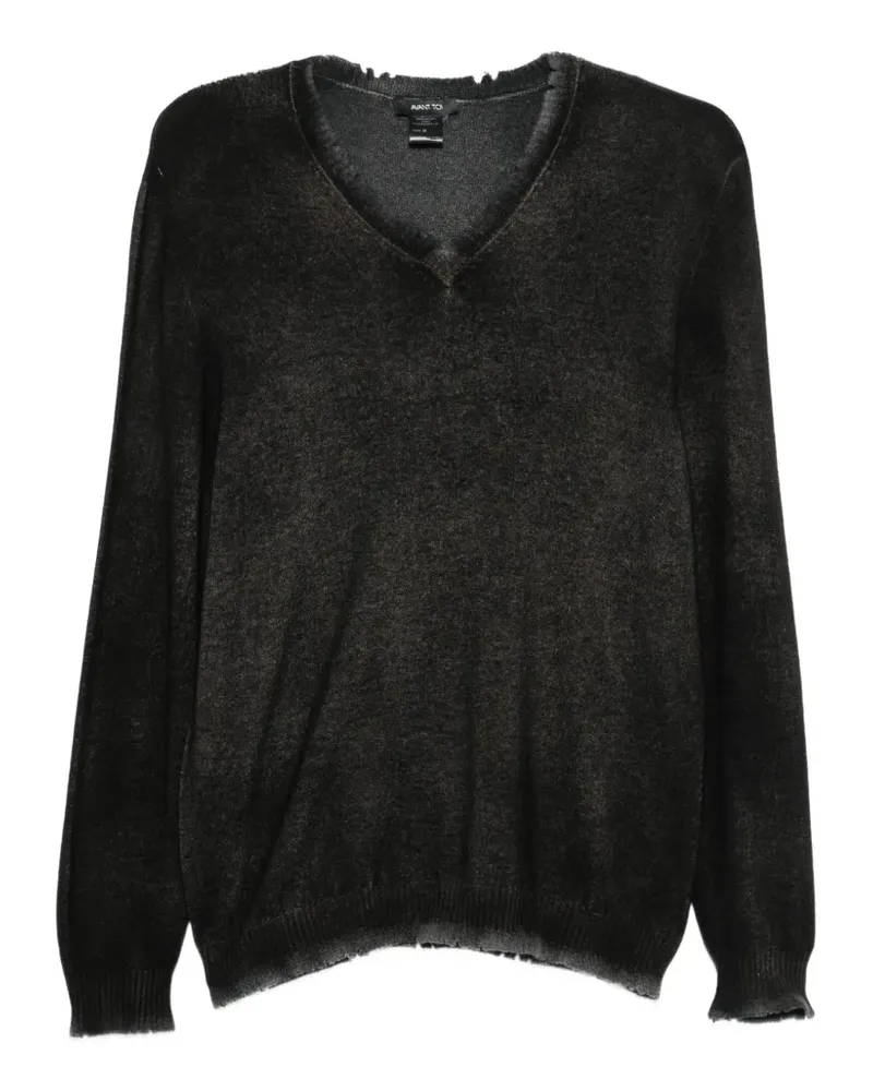 Avant Toi Pullover mit V-Ausschnitt - Schwarz Schwarz