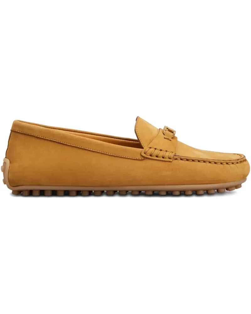 TOD'S T-buckle topstitched loafers - Braun Braun