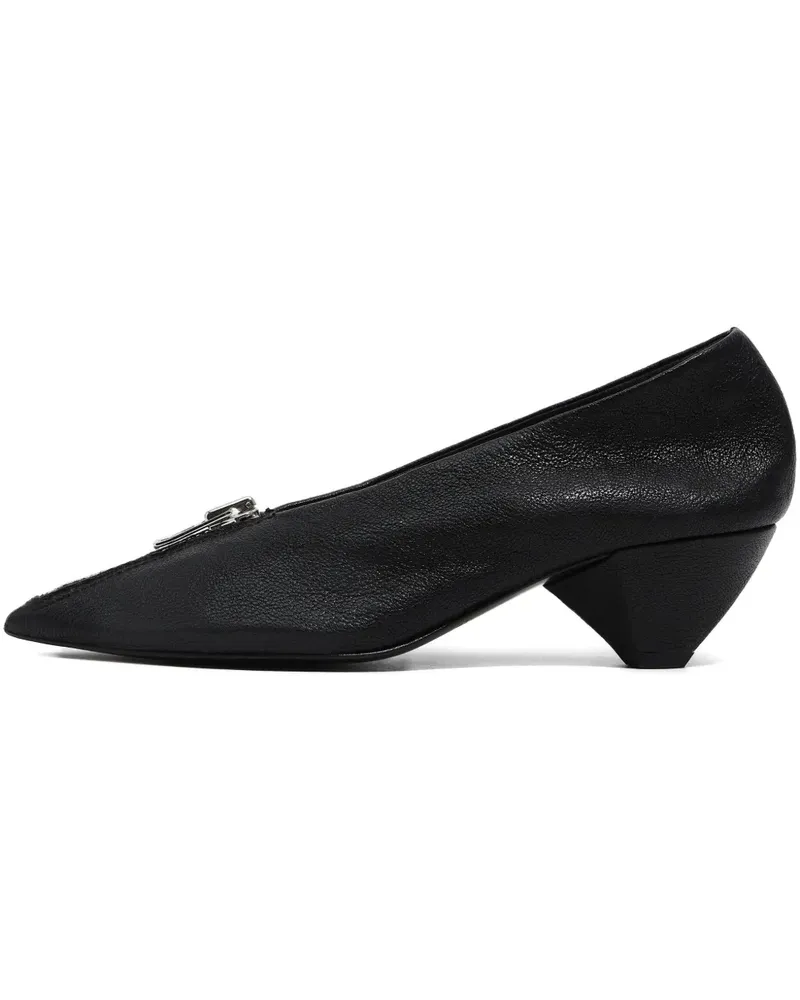 BIMBA Y LOLA Spitze Pumps mit Reißverschlussdetail 35mm - Schwarz Schwarz