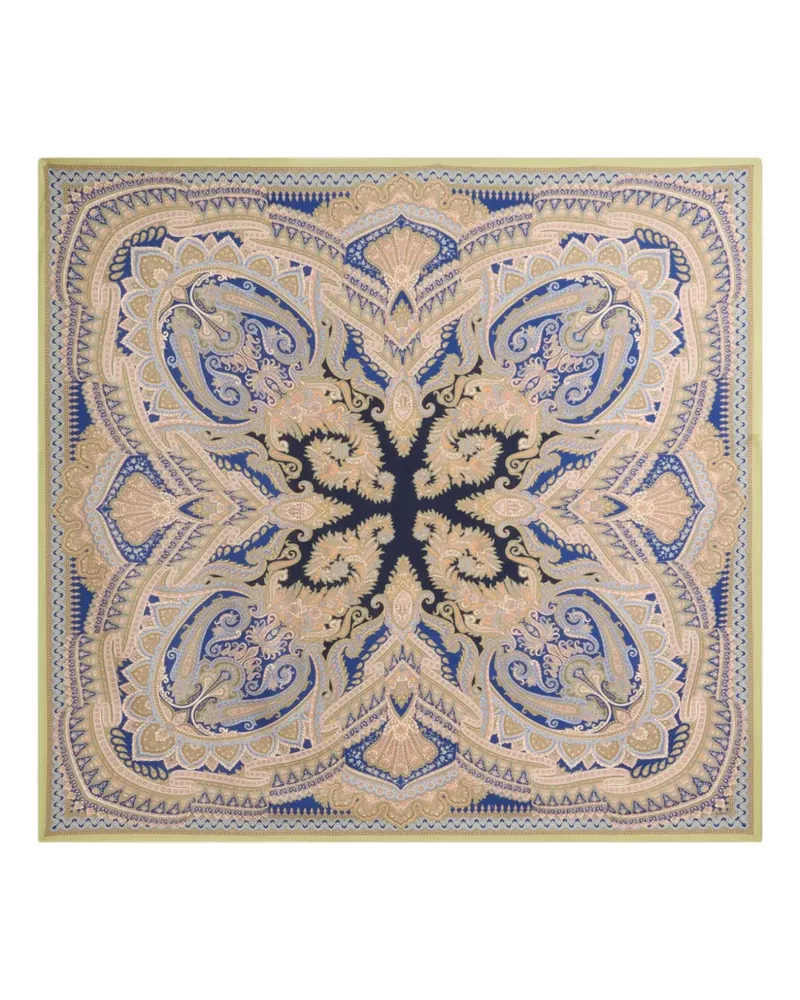 Etro Seidenschal mit Paisley-Print - Grün Grün
