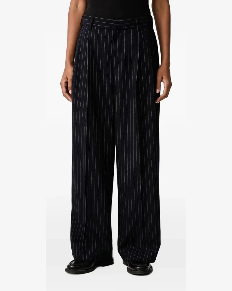 WRSTBHVR Bundfaltenhose mit Nadelstreifen - Blau Blau
