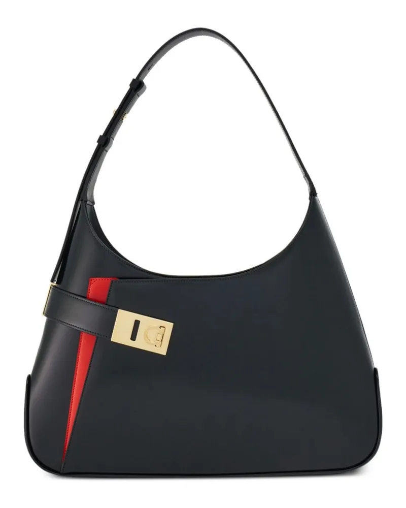 Ferragamo Klassische Hobo-Tasche - Schwarz Schwarz