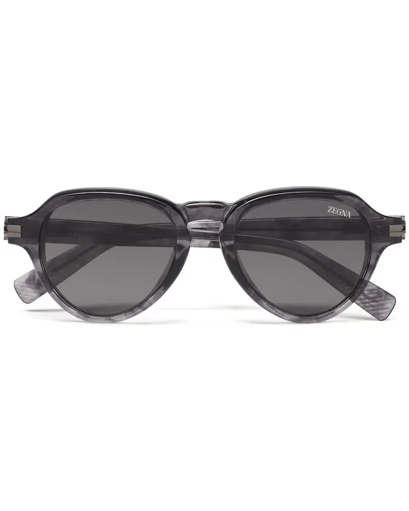 Ermenegildo Zegna Getönte Pilotenbrille - Grau Grau