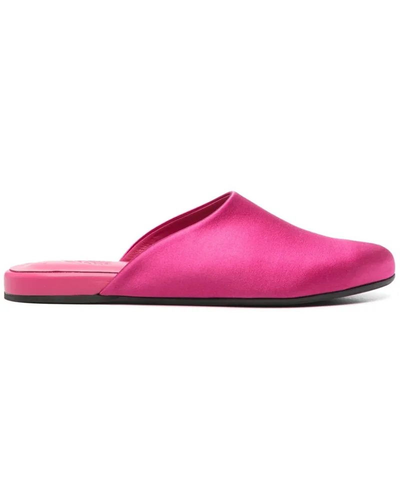 Ancient Greek Sandals Slipper aus Satin - Rosa Rosa