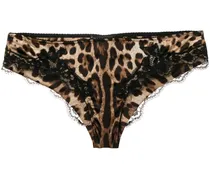 Slip mit Leoparden-Print - Braun