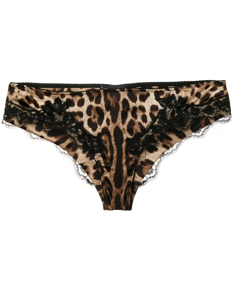 Dolce & Gabbana Slip mit Leoparden-Print - Braun Braun