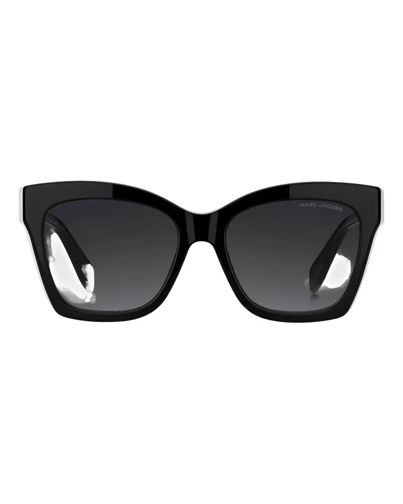 Marc Jacobs logo-plaque square-frame sunglasses - Schwarz Schwarz