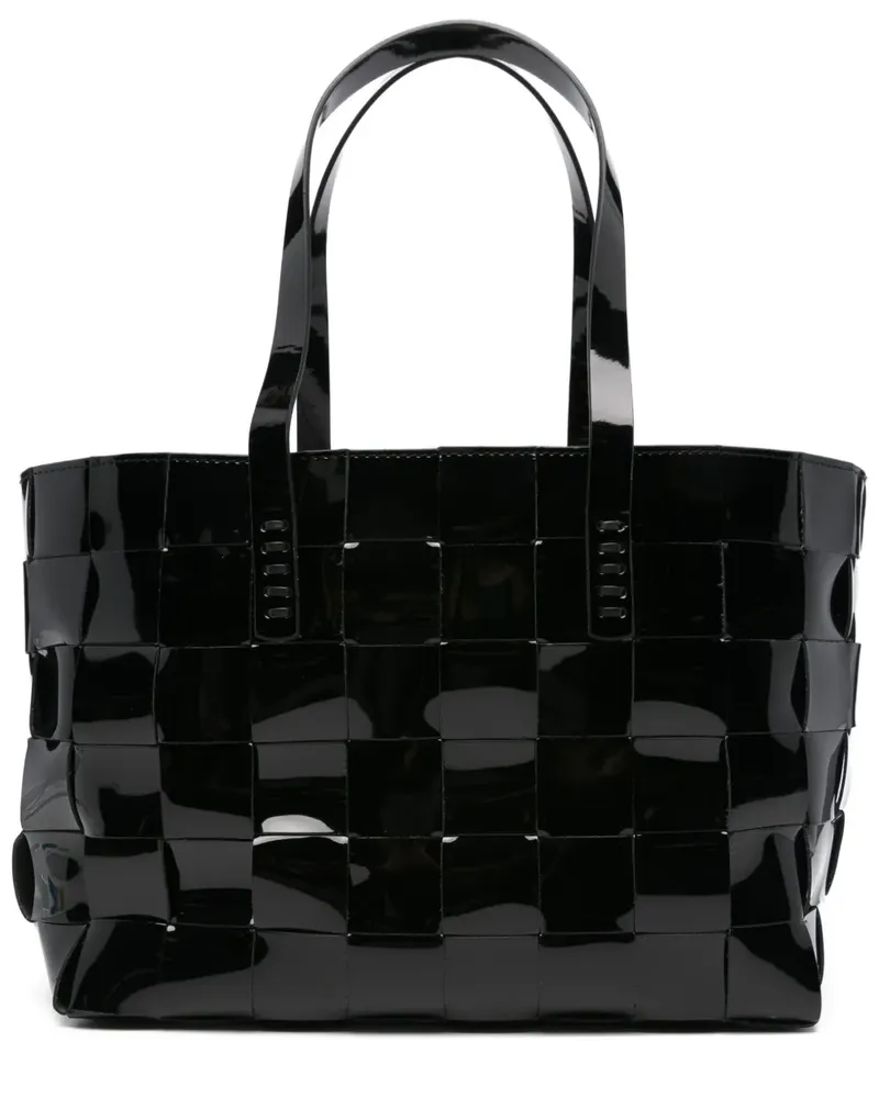 Dragon Diffusion Gewebter Tote Bag aus Lackleder - Schwarz Schwarz