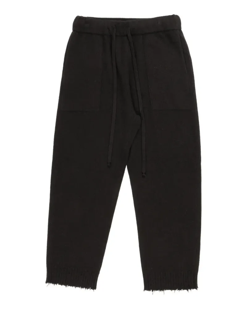 Uma Wang raw-hem track pants - Schwarz Schwarz
