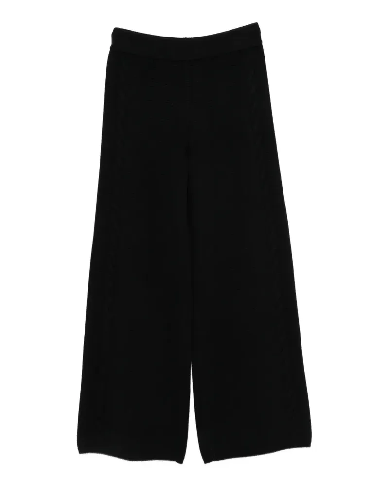 Lisa Yang Olanda cable-knit palazzo pants - Schwarz Schwarz