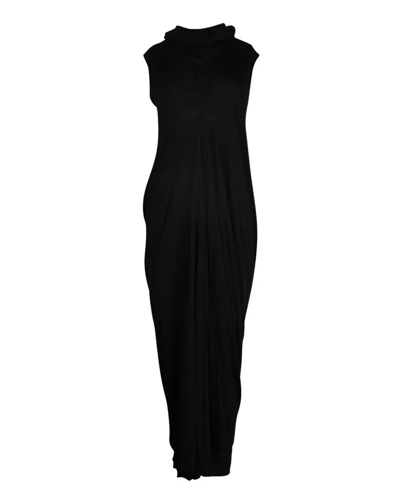 Rick Owens Lilies Drapiertes Maxikleid - Schwarz Schwarz