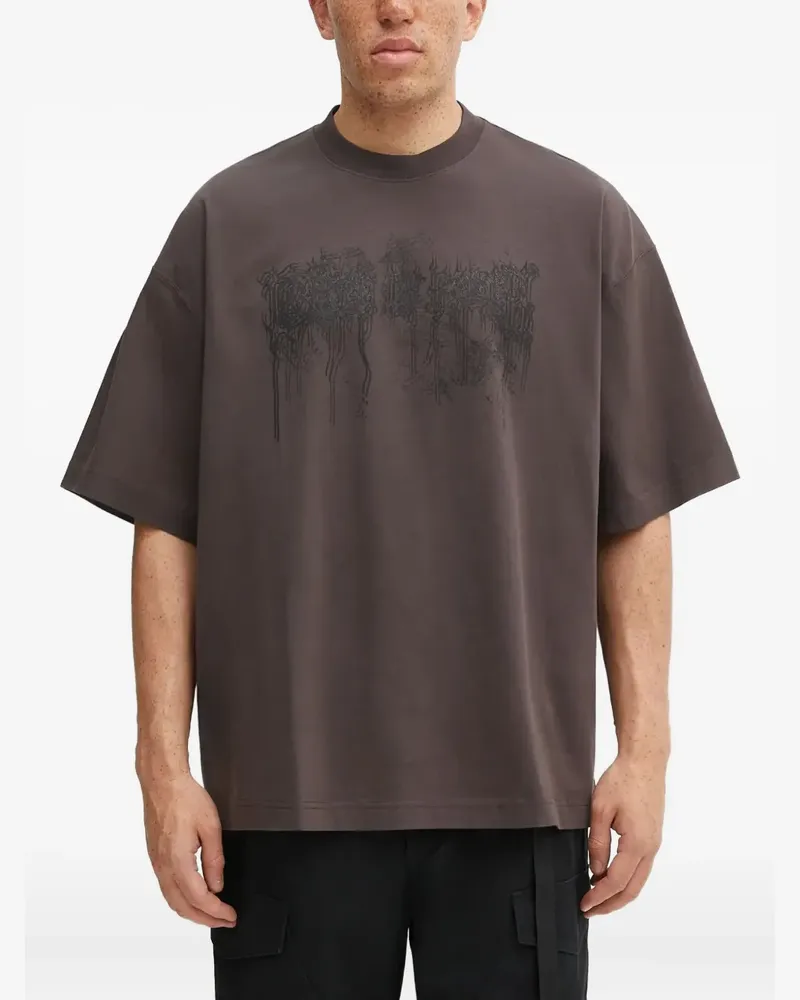 VETEMENTS T-Shirt mit Rundhalsausschnitt - Braun Braun