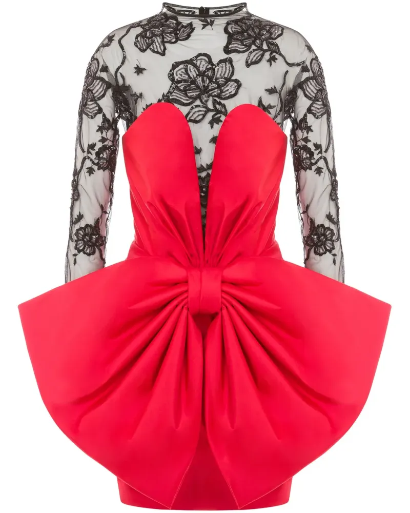 Moschino Minikleid aus Crepe Couture - Rot Rot