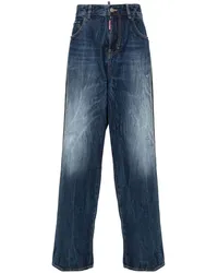 Dsquared2 Weite Icon Eros High-Rise-Jeans Blau